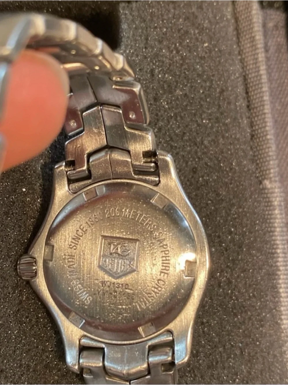 Tag Heuer Silver Link Stainless Steel Rotating bezel Bracelet Watch WJ1310